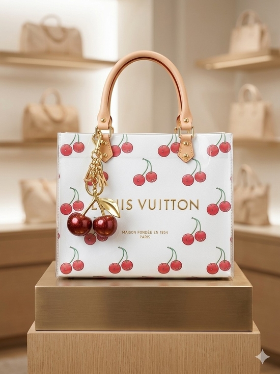Louis Vuitton Handbags - Louis Vuitton Paper Shopping Bag In PVC Plastic With purse Charm
